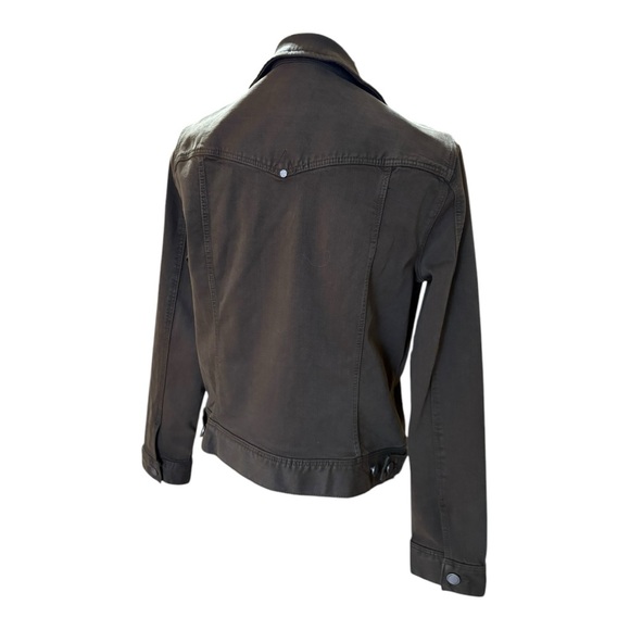 NWT Liverpool LA Denim Button-Up Military Jacket in Olive Green Size M - Picture 5 of 7